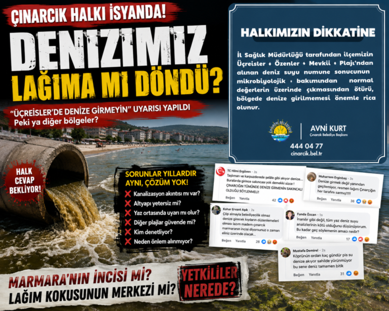 Çınarcık’ta Denize Girilmiyormuş… Neden Acaba?