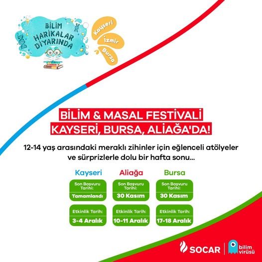 Azerbaycan Petrol Şirketi SOCAR 12-14 Yaşlı Çocuklar Arası Bilim Festivali Düzenliyor
